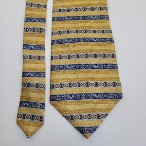 Barrington 100% Silk Necktie Yellow Made in USA neck tie